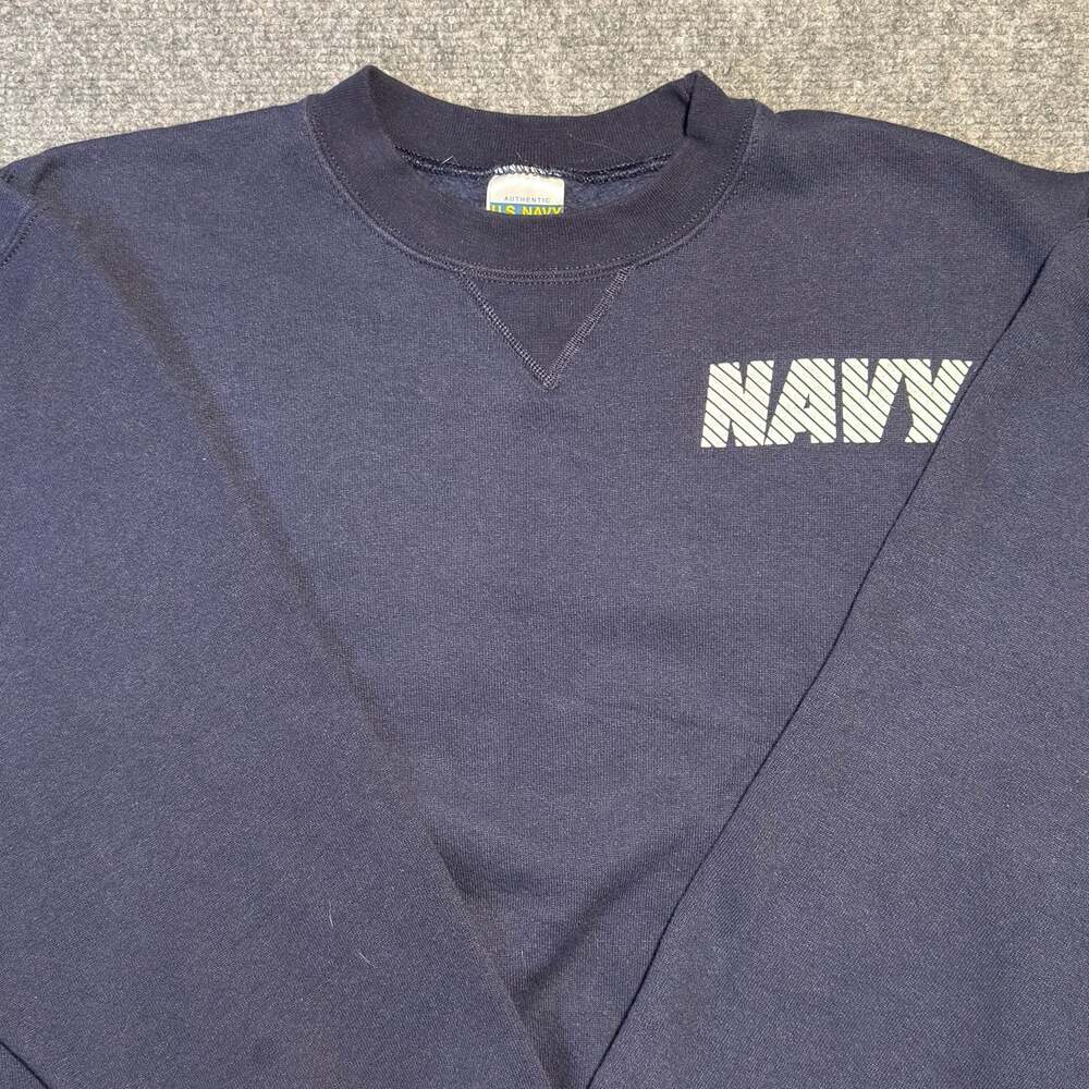 Vintage U.S. Navy Soffe Sweatshirt Size M Navy Blue Crewneck